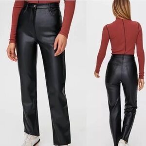 Aritzia Wilfred Size 8 Vegan Leather | High Rise | Size 8 | Balck